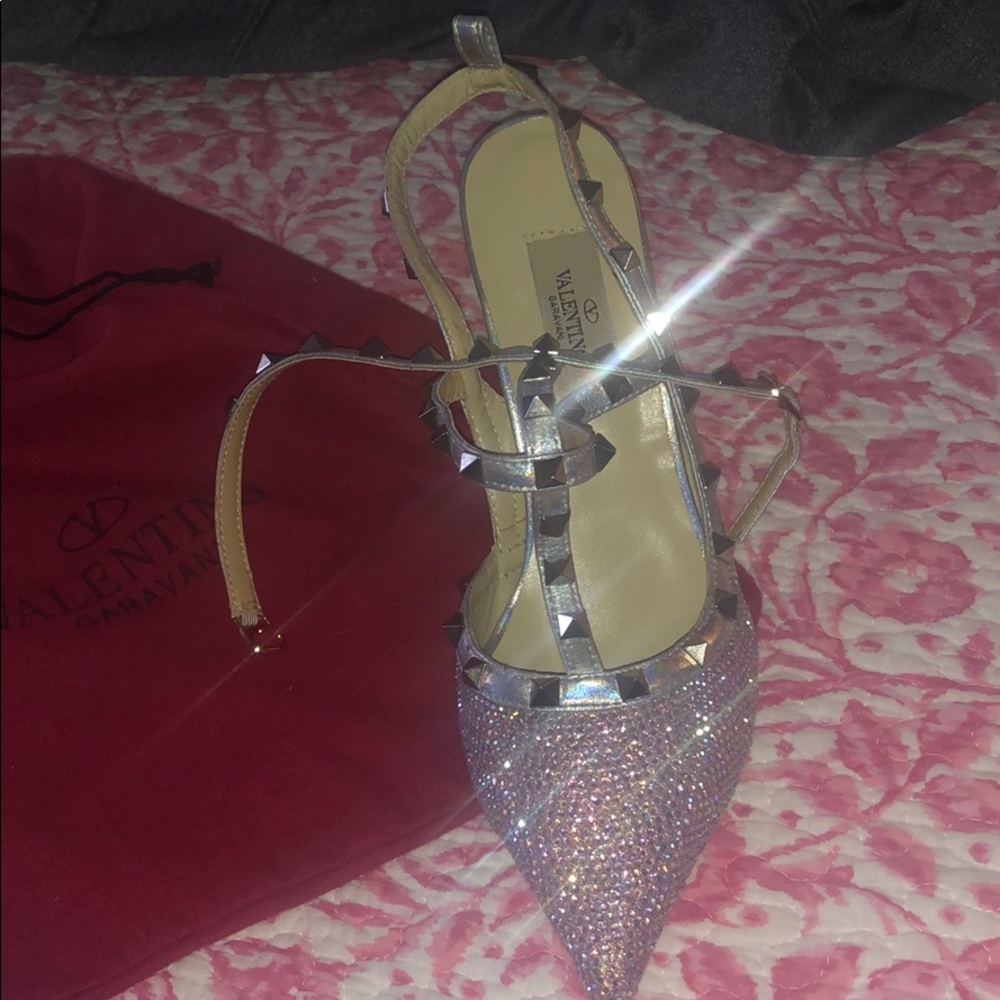 Valentino Rockstud Crystal Heels